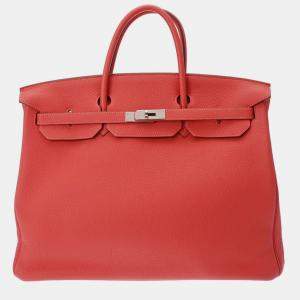 Hermes Red Togo Leather Birkin 40 Handbag
