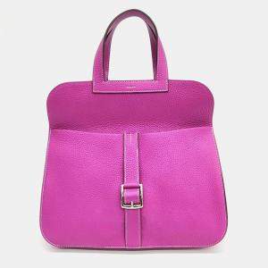 Hermes Leather Pink Halzan 31 Bag