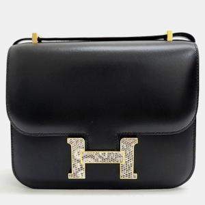Hermes Leather Black Constance 18 Bag