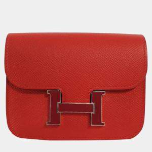 Hermes Red Leather Constance Bag