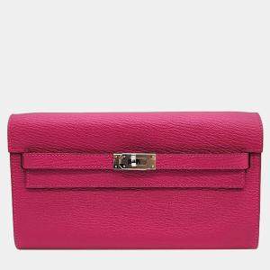 Hermes Pink leather Kelly Togo Bag