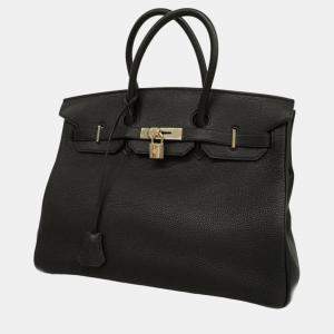 Hermes Black Togo Leather Birkin 35 Tote Bag