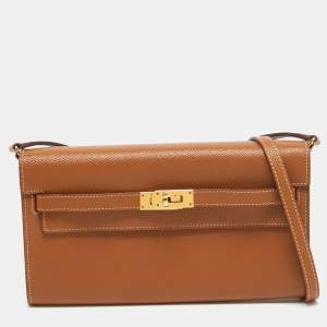 Hermes Gold Epsom Leather Kelly To Go Wallet
