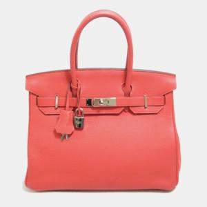 Hermes Red Togo Leather Birkin 30 handbag