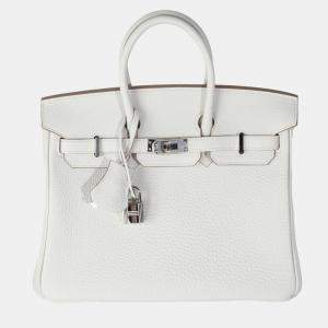 Hermes Gris Pale Togo Birkin 25 PHW handbag