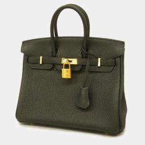 Hermes Black Togo Birkin stamp handbag