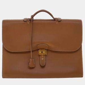 Hermes Brown Leather Epsom Sac à Dépêches 41 Briefcases Bag