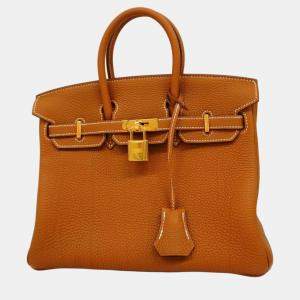 Hermes gold Togo Birkin Stamp Handbag