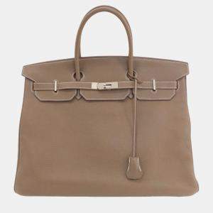 Hermes Etoupe Togo Birkin Handbag