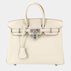 Hermes Beton Swift Leather Birkin 25 Bag