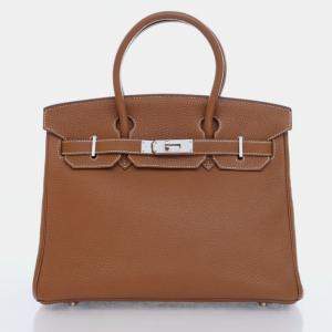 Hermes Gold Togo Birkin 30 Handbag