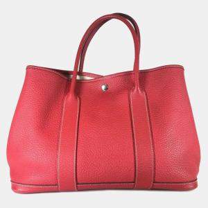 Hermes Rouge Casaque Negonda Garden Party 36 Handbag