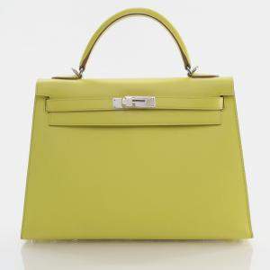 Hermes Soufre Epsom Kelly 32 Handbag