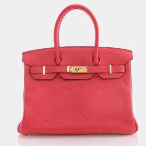 Hermes Rose Jaipur Togo Birkin 30 Handbag