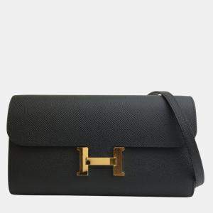 Hermes Black Epsom Constance To Go Wallet