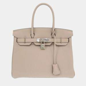 Hermes Tourtiere Grey Togo Birkin 30 Handbag