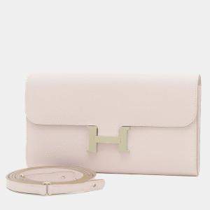 Hermes Pink Epsom Leather Constance To-Go Wallet 