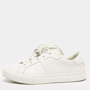 Hermes White Leather Day Sneakers Size 36