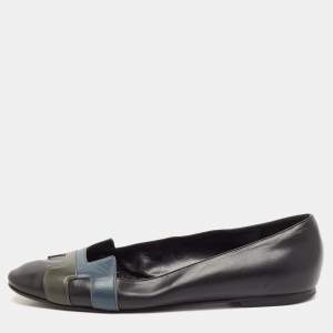 Hermes Tricolor Leather Nice Ballet Flats Size 39