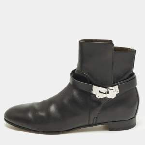 مملوكة مسبقًا Hermès Neo Size 40.5 Black Leather Ankle Length Boots