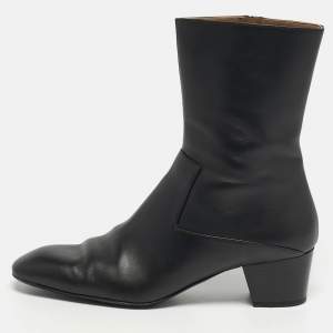 مملوكة مسبقًا Hermes Sommet Size 40 Black Leather Ankle Length Boots