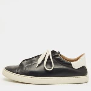 مملوكة مسبقًا حذاء رياضي هيرمس جلد أسود دي بعنق منخفض مقاس 40