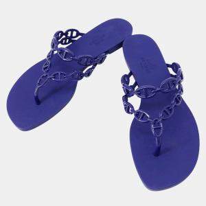 مملوكة مسبقًا Hermes Island Sandals Violetiris Rubber Size 37