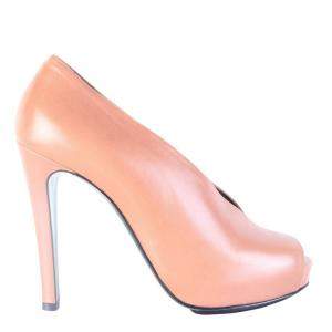 Hermes Pink/Peach Leather Heels Size 37