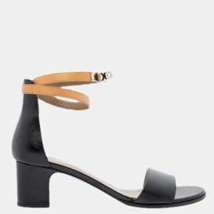 مملوكة مسبقًا Hermes Tricolor Leather Manege Ankle Wrap Sandals Size EU 39