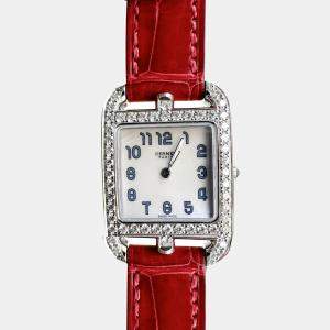 Hermes Steel Large Diamond CAPE COD W043610WW00 Women's Wristwatch 23 mm