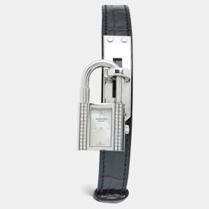 Hermès Mother of Pearl Stainless Steel Alligator Kelly KE1.231 Women's Wristwatch 20 mm