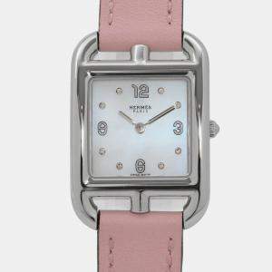 Hermes Cape Cod CC1.210.290 Quartz Mother of Pearl Stainless Steel Women's Wristwatch 23 mm