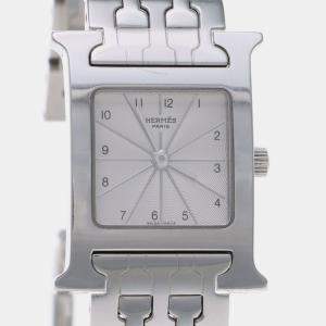 Pre Owned Hermes Heure H HH1.201 Quartz Stainless Steel Women's Wristwatch 21.5 mm
