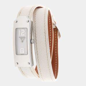 Hermes Kelly 2 KT1.210 Quartz White Stainless Steel Women's Wristwatch 16 mm