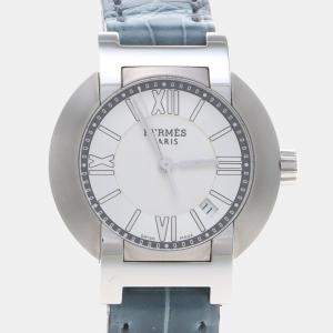 Pre Owned Hermes Nomad N04.210 Quartz Stainless Steel Women's Wristwatch 28 mm