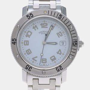 Pre Owned Hermes Clipper CL7.710 Quartz Stainless Steel Women's Wristwatch 38 mm
