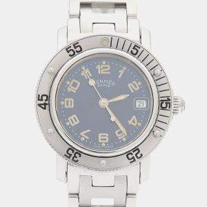 Pre Owned Hermes Clipper CL5.210 Quartz Stainless Steel Women's Wristwatch 28 mm