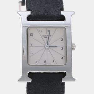 Pre Owned Hermes H Heure HH1.210 Quartz Stainless Steel Women's Wristwatch 21 mm