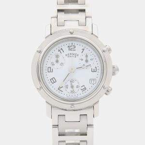 مملوكة مسبقًا Hermes Clipper CL1.310 Quartz Stainless Steel Women's Wristwatch 31 mm