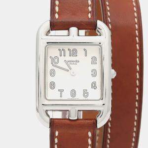 Pre Owned Hermes Cape Cod CC1.210 Quartz Stainless Steel Women's Wristwatch 23 mm