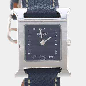 Pre Owned Hermes Heure H HH1.210 Quartz Stainless Steel Womens Wristwatch 21.5 mm