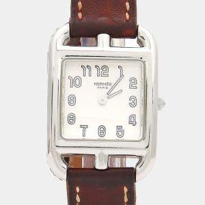 Pre Owned Hermes Cape Cod CC1.210 Quartz Stainless Steel Womens Wristwatch 23 mm