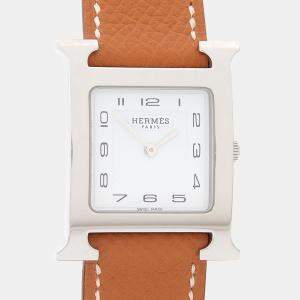 Hermes Heure H HH1.510e Quartz Stainless Steel Men's Wristwatch 26.5 mm