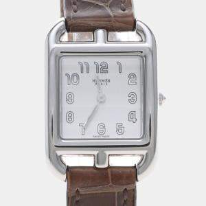 Pre Owned Hermes Cape Cod CC1.210a Quartz Stainless Steel Womens Wristwatch 23 mm