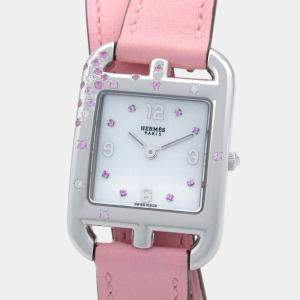 Pre Owned Hermes Cape Cod CC1.233 Quartz White Stainless Steel  Women's Wristwatch 23 mm