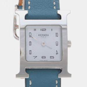 Pre Owned Hermes H Hour HH1.210 Quartz Stainless Steel Women's Wristwatch 21.5 mm