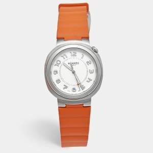 مملوكة مسبقًا Hermes Cut W404930WW00 Stainless Steel Rubber Women's Wristwatch 36 mm