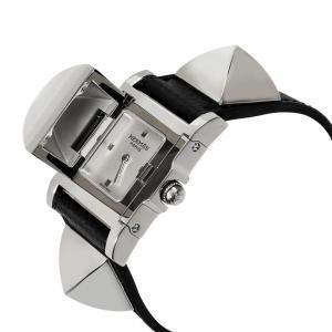 Hermes Silver Stainless Steel Medor ME3.210 Women's Wristwatch 16 x 22 MM