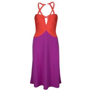 Herve Leger Color Block Cutout Detail Sleeveless Emmaline Dress S
