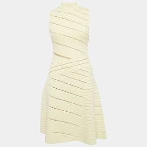 Herve Leger Jersey Sleeveless High Neck Dress S